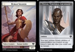 Human Soldier (0006) // Teferi, Temporal Archmage Emblem (0053) Double-Sided Token